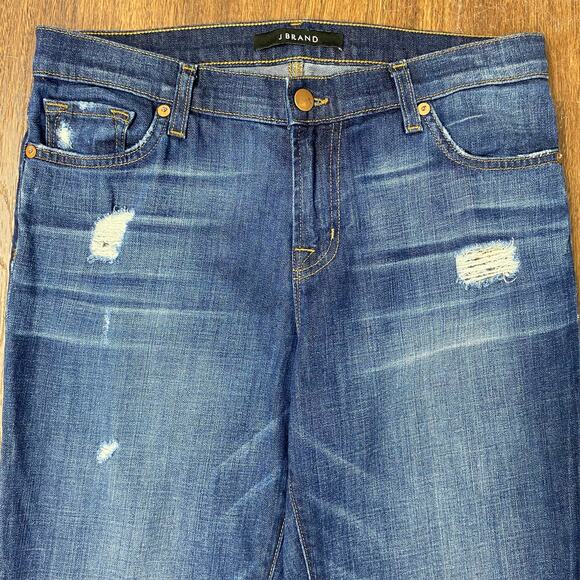 J Brand Jeans Aiden Flintlock Distressed Boyfriend Jeans Size 26/2 - Picture 6 of 12